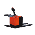 Transpaletas eléctricas con plataforma y protecciones laterales - fondo transparente