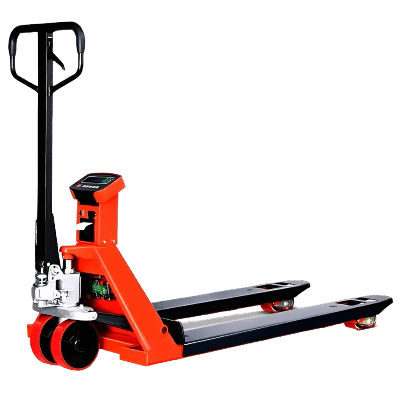 Transpaletas manuales con báscula - fondo transparente