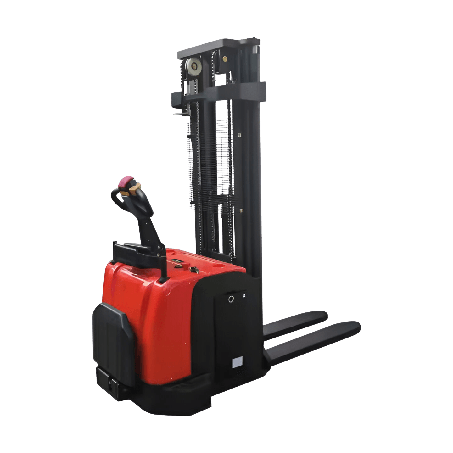 Apilador eléctrico con plataforma y protecciones laterales 1500kg 3000mm