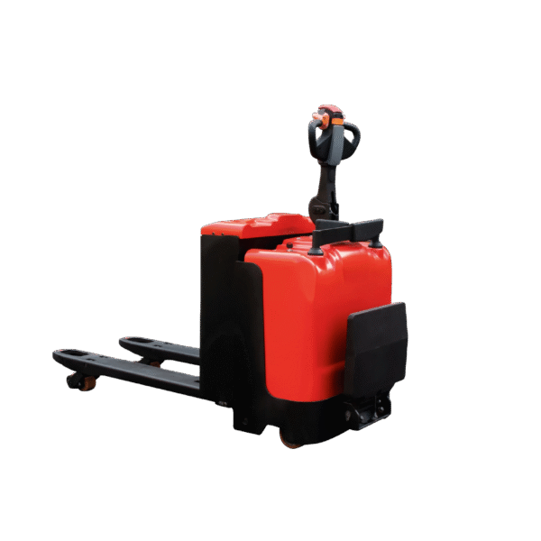 Transpaleta eléctrica con plataforma y protecciones laterales EPT-A13E01-...PP 1 - fondo transparente