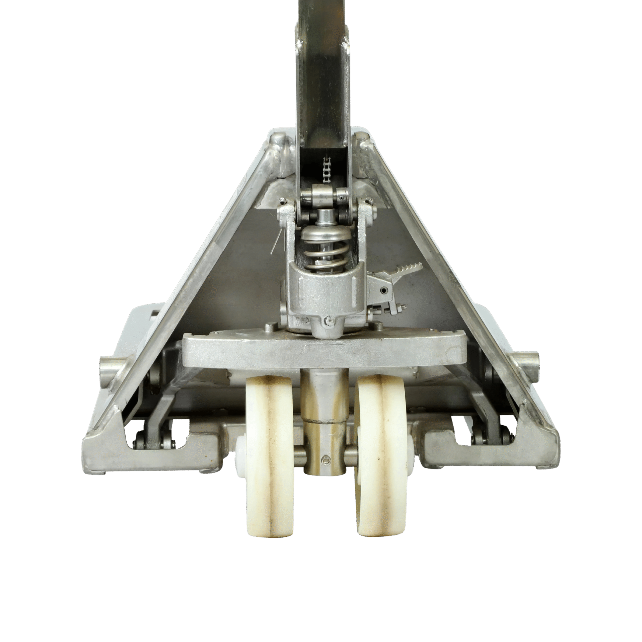 Transpaleta manual galvanizada 2500kg ruedas nylon